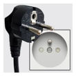Imagen de Adaptador 3 En Línea Con Salida Schuko Blanco Vivion Pack X3 - adaptador schuko