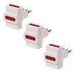 Imagen de Adaptador 3 En Línea Con Salida Schuko Blanco Vivion Pack X3 - adaptador multiple