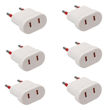 Imagen de Adaptador Conatel Ficha Americana Blanco Pack 6 -sc- - blanco
