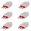 Imagen de Ficha Macho Modular 2 Polos Sin Tierra 10 Amp Pack X 6 -sc- - blanco