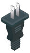 Imagen de Adaptador Conatel Ficha Americana Blanco Pack 6 -sc- - negro