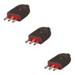 Imagen de Ficha Macho 3 En Linea 10 Amp Vivion Negro Pack X 3 -sc-  - negro