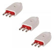 Imagen de Ficha Macho 3 En Linea 10 Amp Vivion Negro Pack X 3 -sc-  - blanca