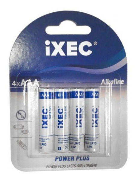 Imagen de Pila Alcalina Aaa 1,5v 1200mah. Pack 4 Pilas Ixec -sc- - pilas AAA X4
