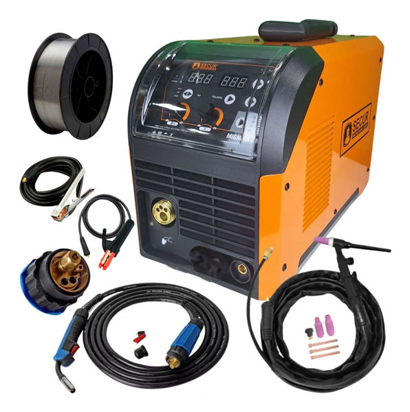 Imagen de Inverter 3 En 1 Mig Mma Tig 200a + Careta + Flux + Electrodo - combinado - 50-60