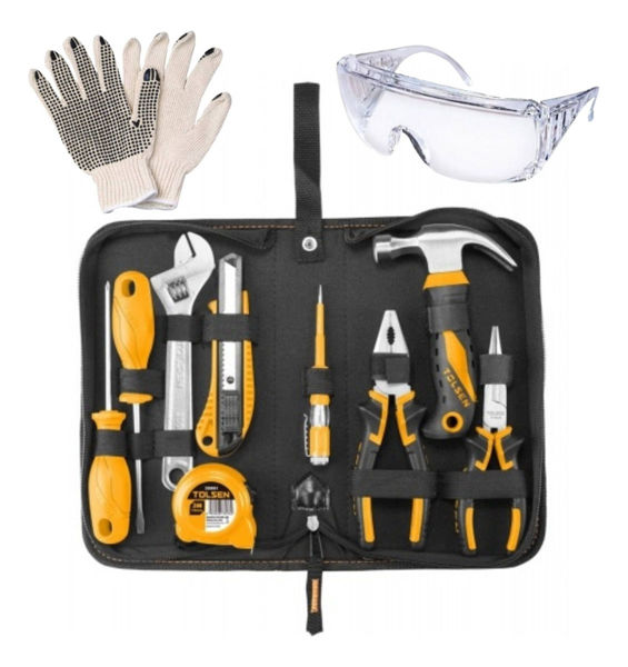 Imagen de Kit Herramientas Manuales Alicate Llave Martillo Tolsen 9pzs