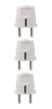 Imagen de Ficha Schuko Tierra Lateral 16a Blanca Vivion Pack X 3 -sc