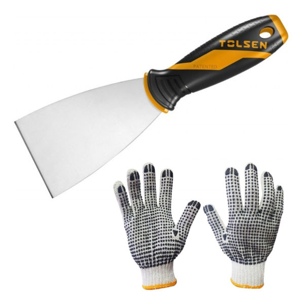 Imagen de Espatula Tolsen 100mm Acero Al Carbono Mango De Goma - Sc -