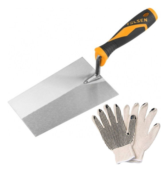 Imagen de Cuchara Albañil Recta Tolsen 140×85x105mm Mango Plástico Sc