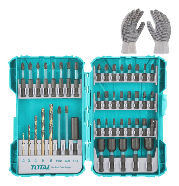 Imagen de Total Tacsdl24502 Puntas Acero Destornillador 45pzas+estuche