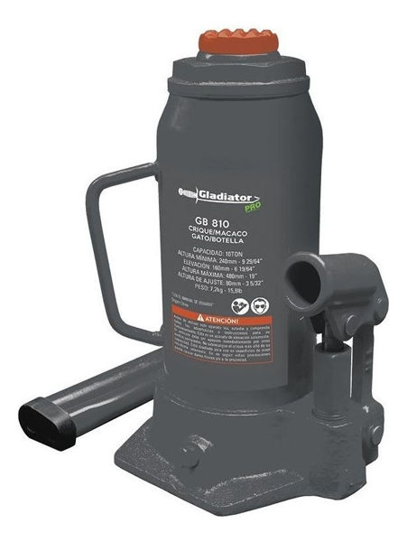 Imagen de Gato Hidráulico Botella 10 Ton Gladiator Pro Gb810