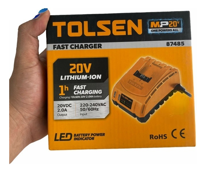 Cargador De Bateria Rapido Tolsen 2.0ah 220-240v - Sc - - Imagen 4