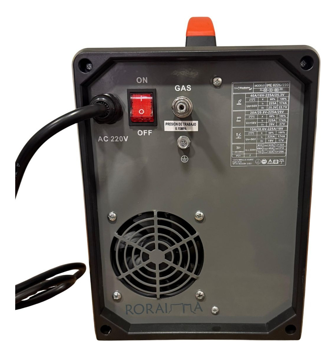 Soldadora Gladiator Pro Mig + Electrodo 225a Monofásica - Imagen 13