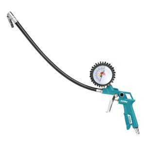 Pistola Infladora De Neumáticos Con Manómetro 12bar Tat11601