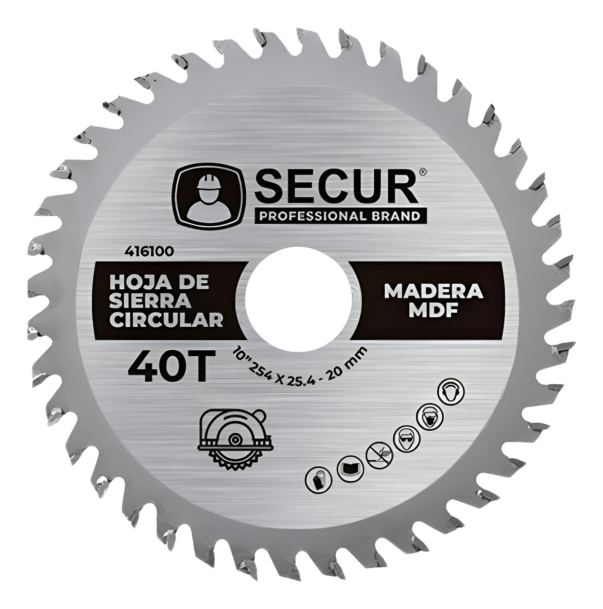 Disco Para Sierra Circular 10 (254 Mm) 5.000 Rpm 40 Dientes