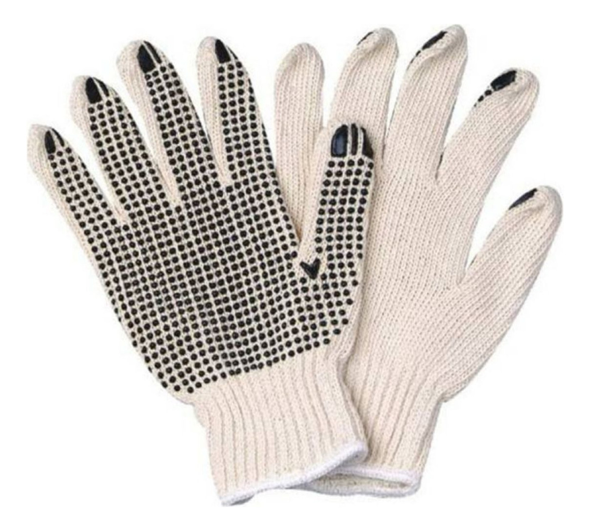 Guantes De Algodon Con Puntos De Pvc -supercenter- - Imagen 3
