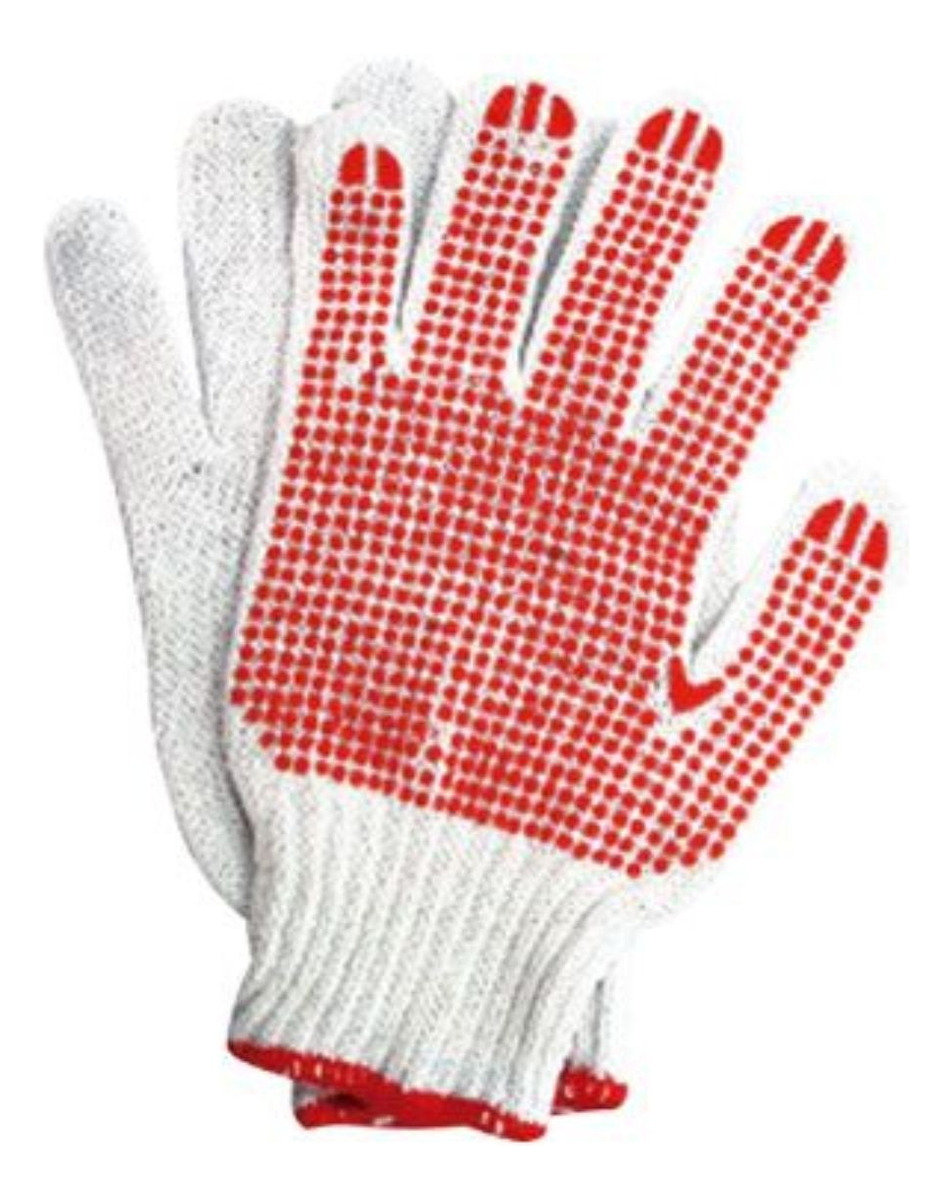 Guantes De Algodon Con Puntos De Pvc -supercenter- - Imagen 2
