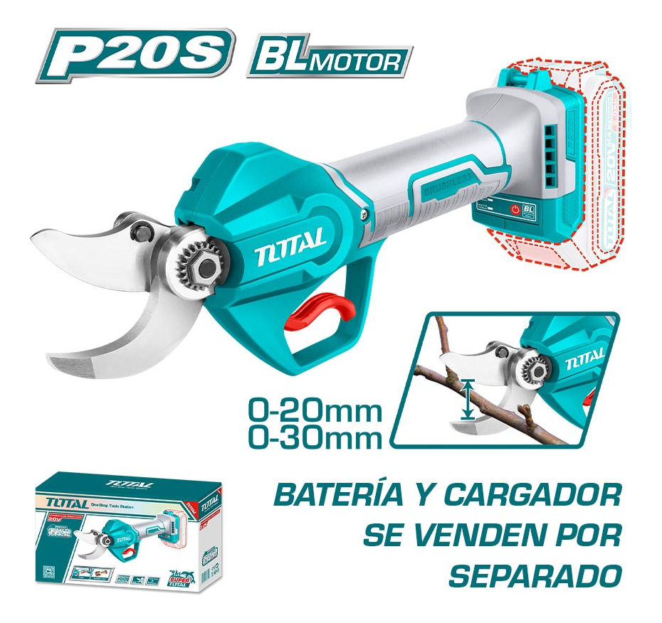 Tijera De Poda Inalámbrica Total 20v Brushless Cuerpo Solo - Imagen 3