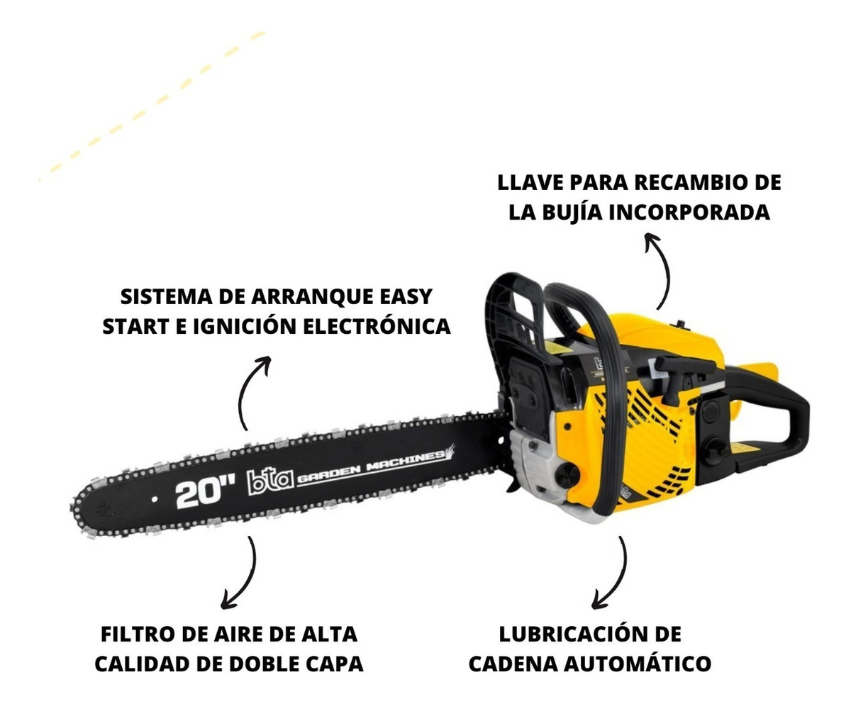 Motosierra A Explosión 58cc 20 Mx5820p Alta Potencia Bta - Imagen 2