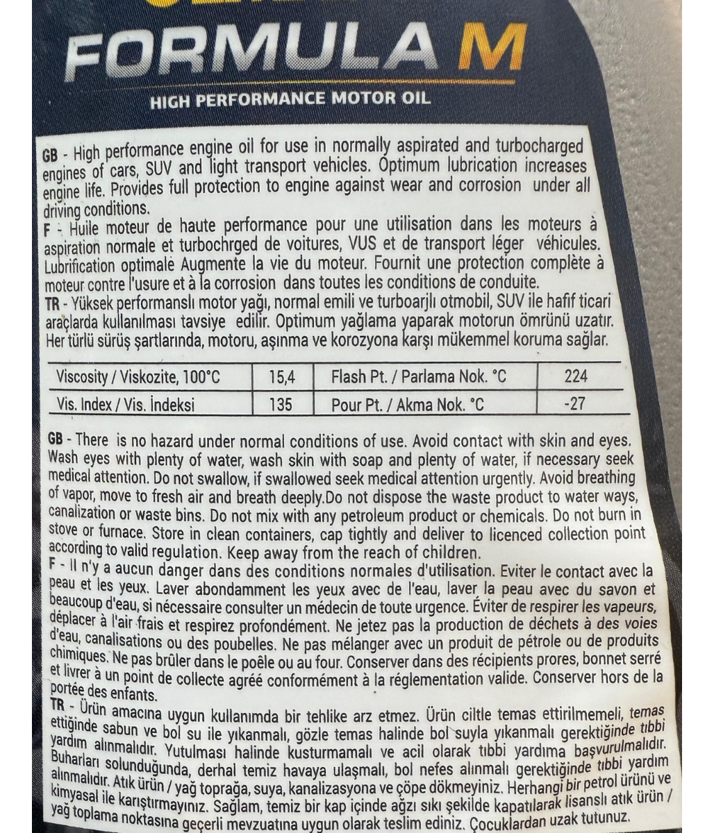 Aceite Lubricante Para Motor 4t 15w-40 1litro Gemaoil -r- - Imagen 2