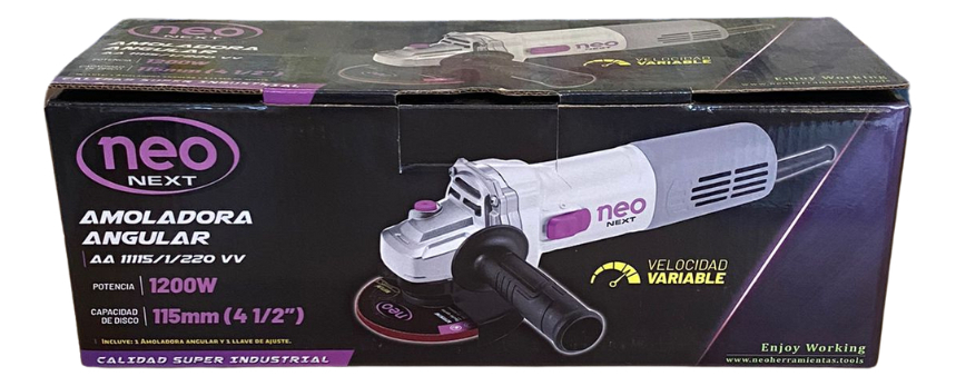 Amoladora Angular Disco 115mm Neo Aa11115/1/220vv 1200w Color Gris - Imagen 7