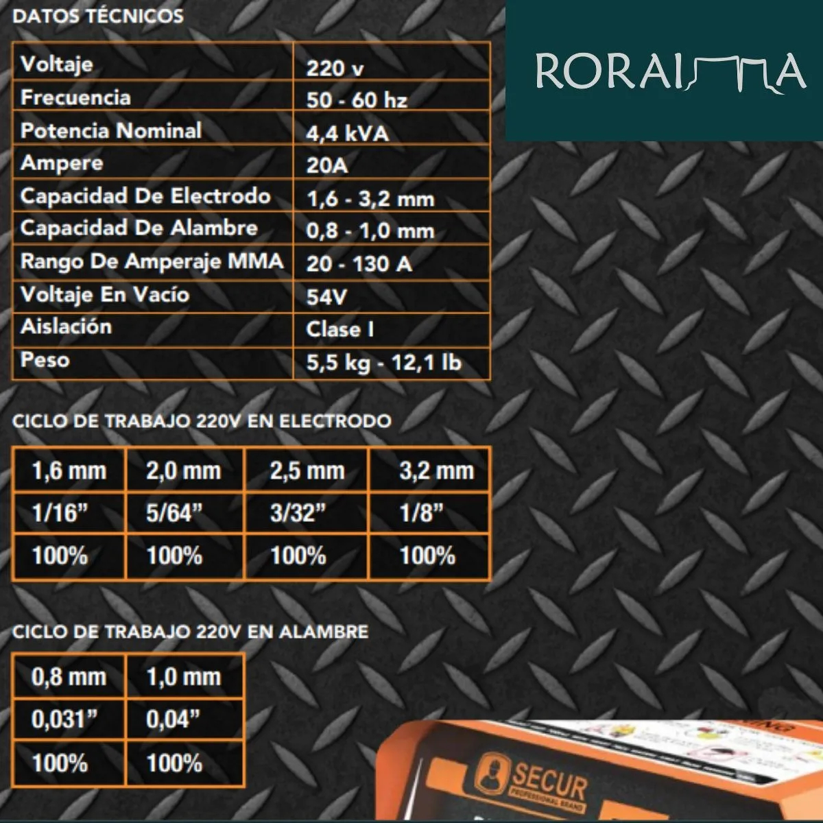 Soldadora Secur Mig Mma Tig 130a Inverter Monofásica - Imagen 2
