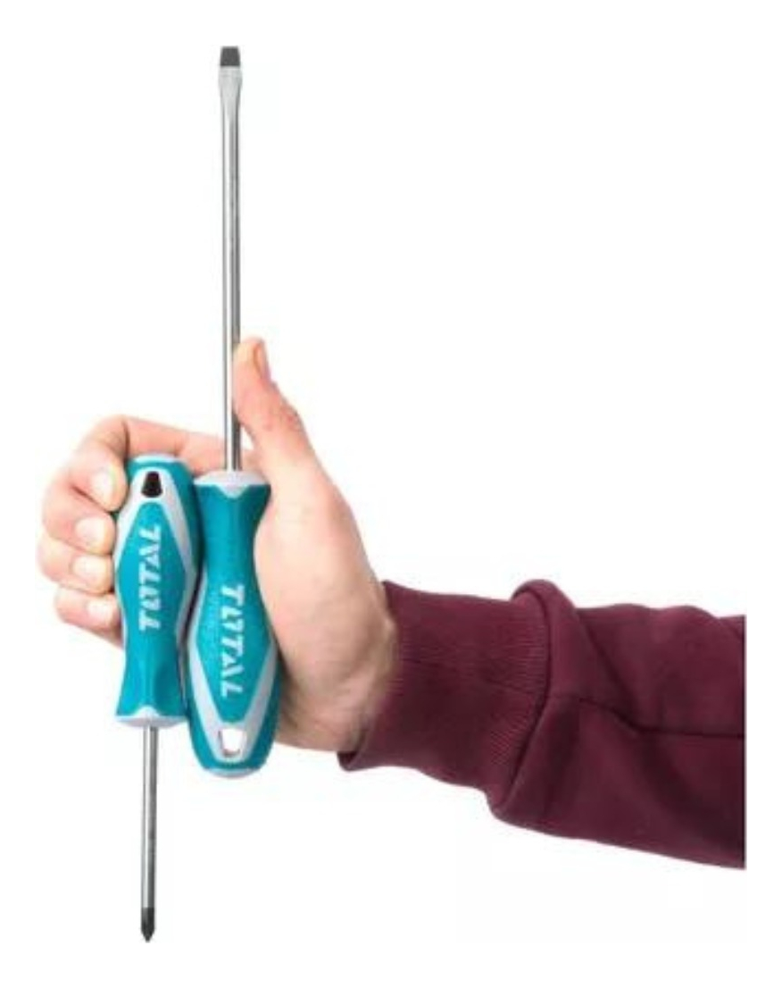 Kit 6 Destornilladores De Cromo Vanadio Con Vástago Redondo - Imagen 3