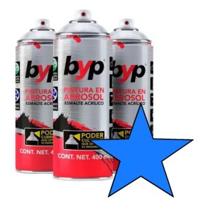 Pack Pintura En Aerosol Byp Esmalte Acrílico Azul 3uni -sc-