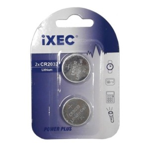 Pila De Litio Cr2032 3v 210mah. Pack 2 Pilas Ixec -sc-
