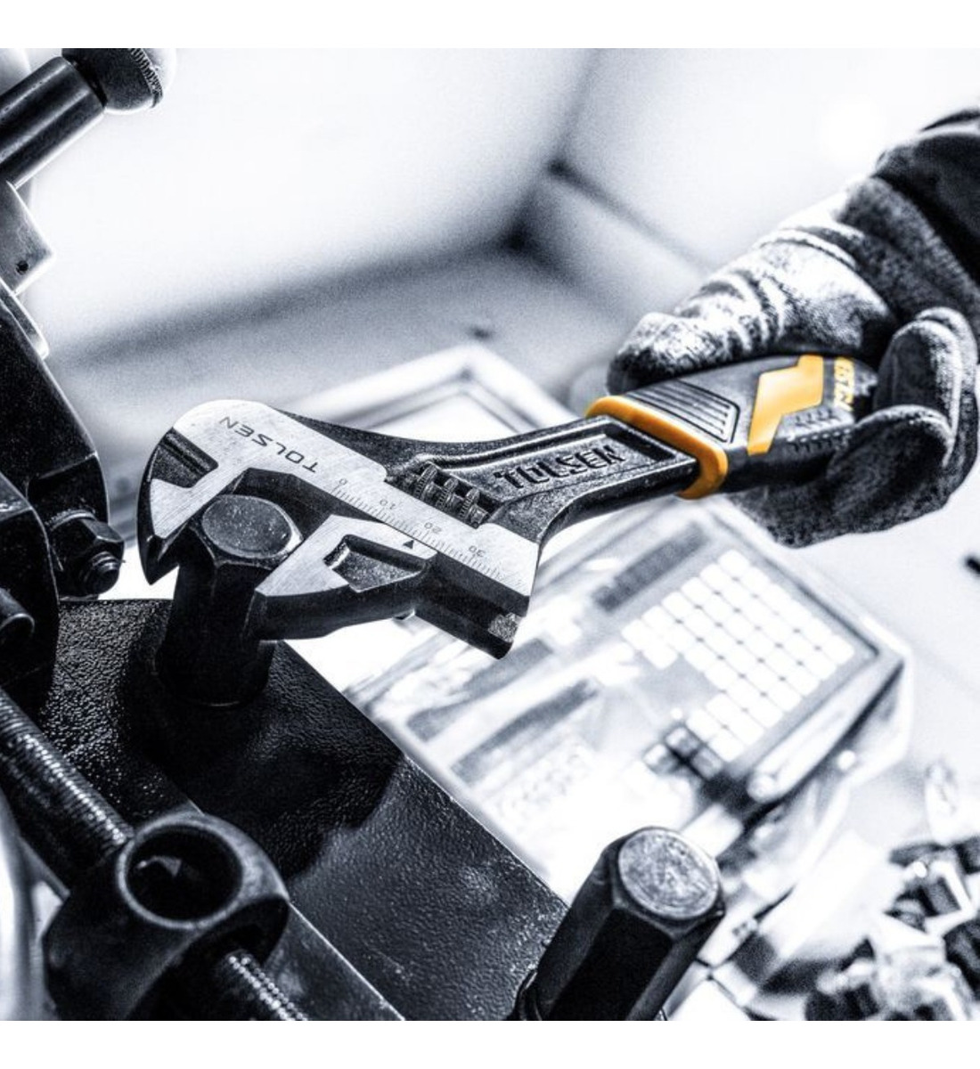 Llave Ajustable Tolsen Industrial 6 Pulgadas Acero Forjado - Imagen 2