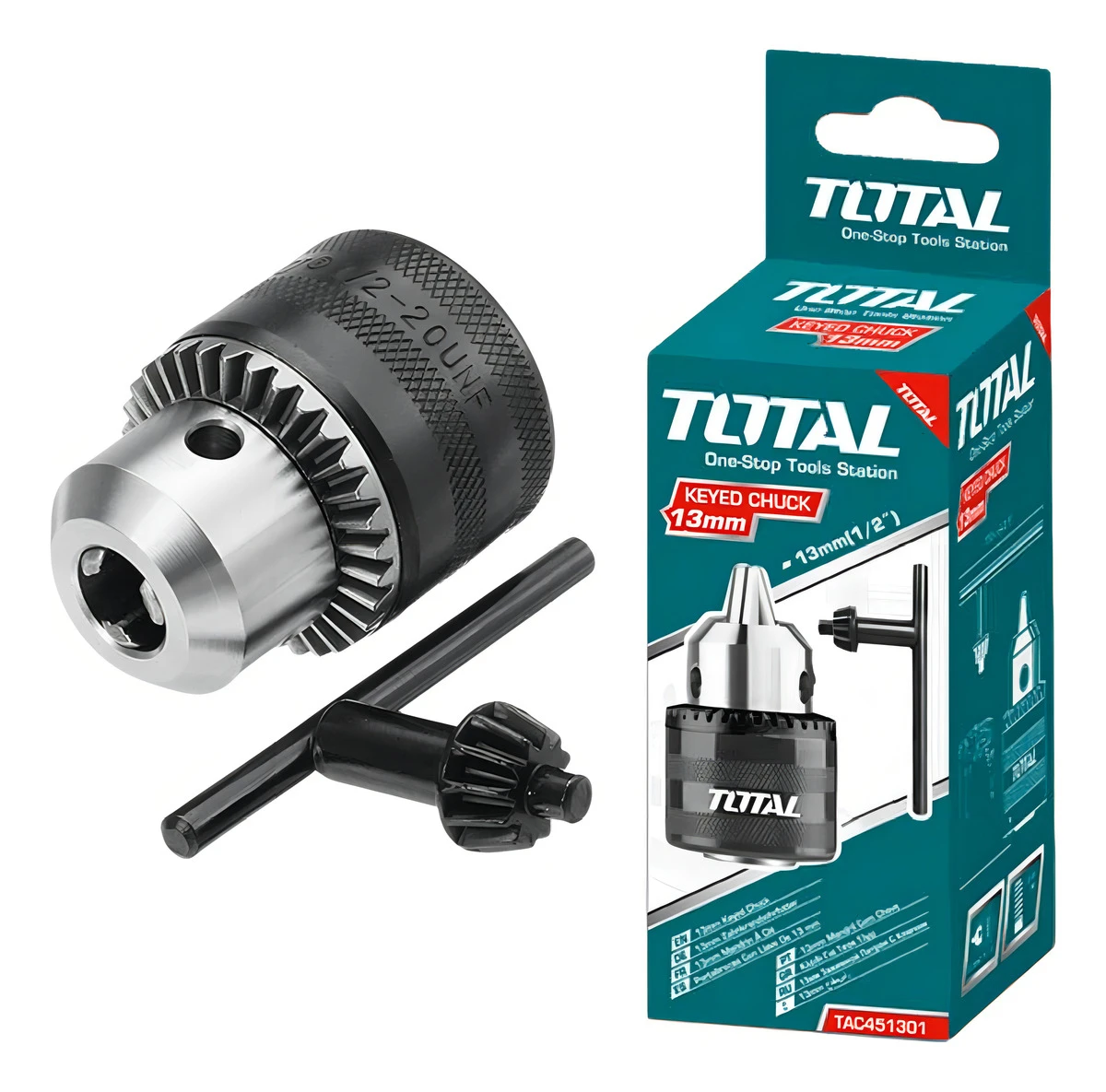 Mandril Taladro 13mm Con Adaptador Total Tac451301.1 - Imagen 4