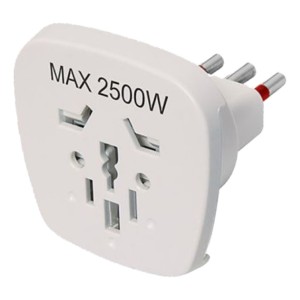 Adaptador 3 En Línea Multiformato Blanco Conatel -sc-