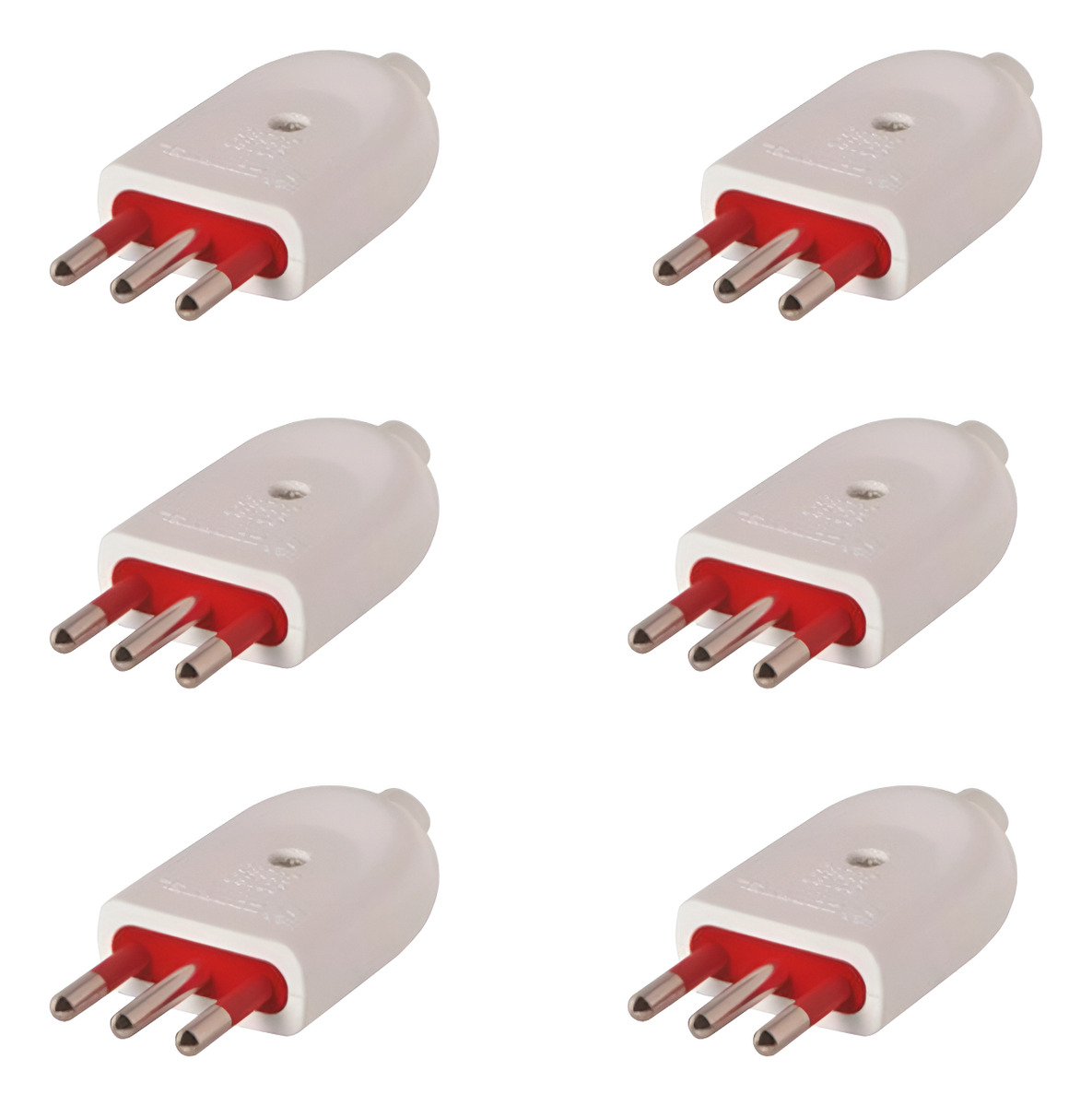 Ficha Macho Modular 2 Polos Sin Tierra 10 Amp Pack X 6 -sc- - Imagen 6