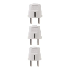 Ficha Schuko Tierra Lateral 16a Blanca Vivion Pack X 3 -sc-