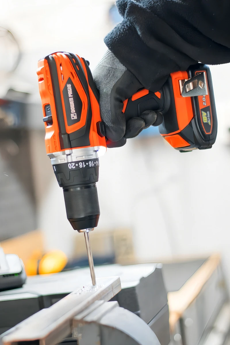 Taladro Atornillador Inalambrico 18v Dowen Pagio Bateria One Color Naranja Frecuencia 50 Hz - Imagen 8