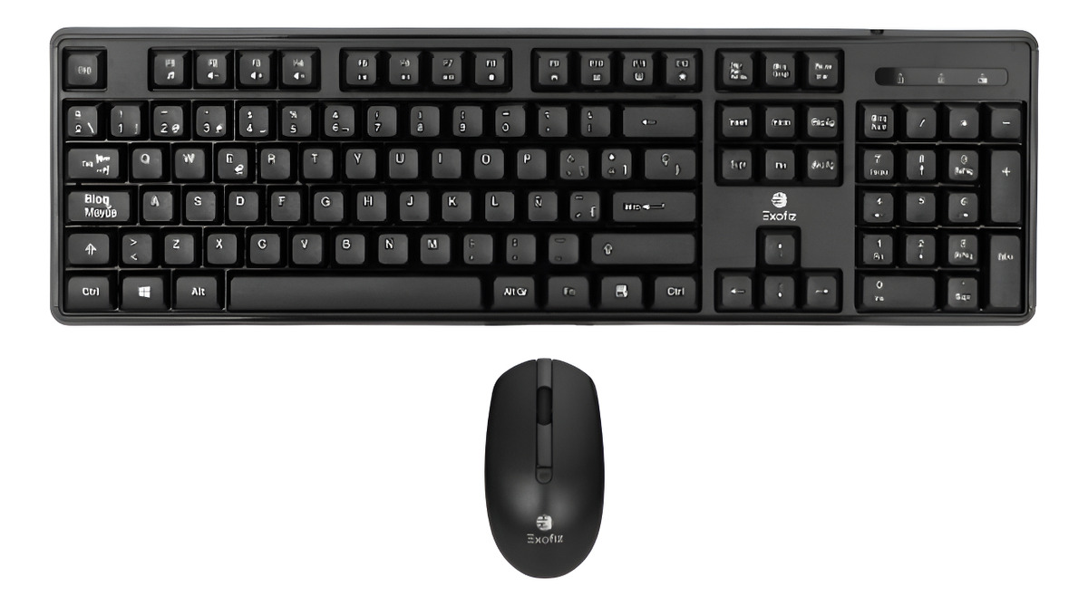 Combo Inalámbrico Exofiz Teclado Y Mouse 2.4ghz Negro - Imagen 2