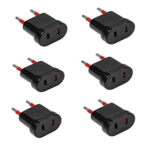 Adaptador Conatel Salida Americana Negro Pack X 6 -sc-