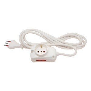 Alargue Multiple 1 Schuko + 2 Tres En Linea 3 Metros -sc-