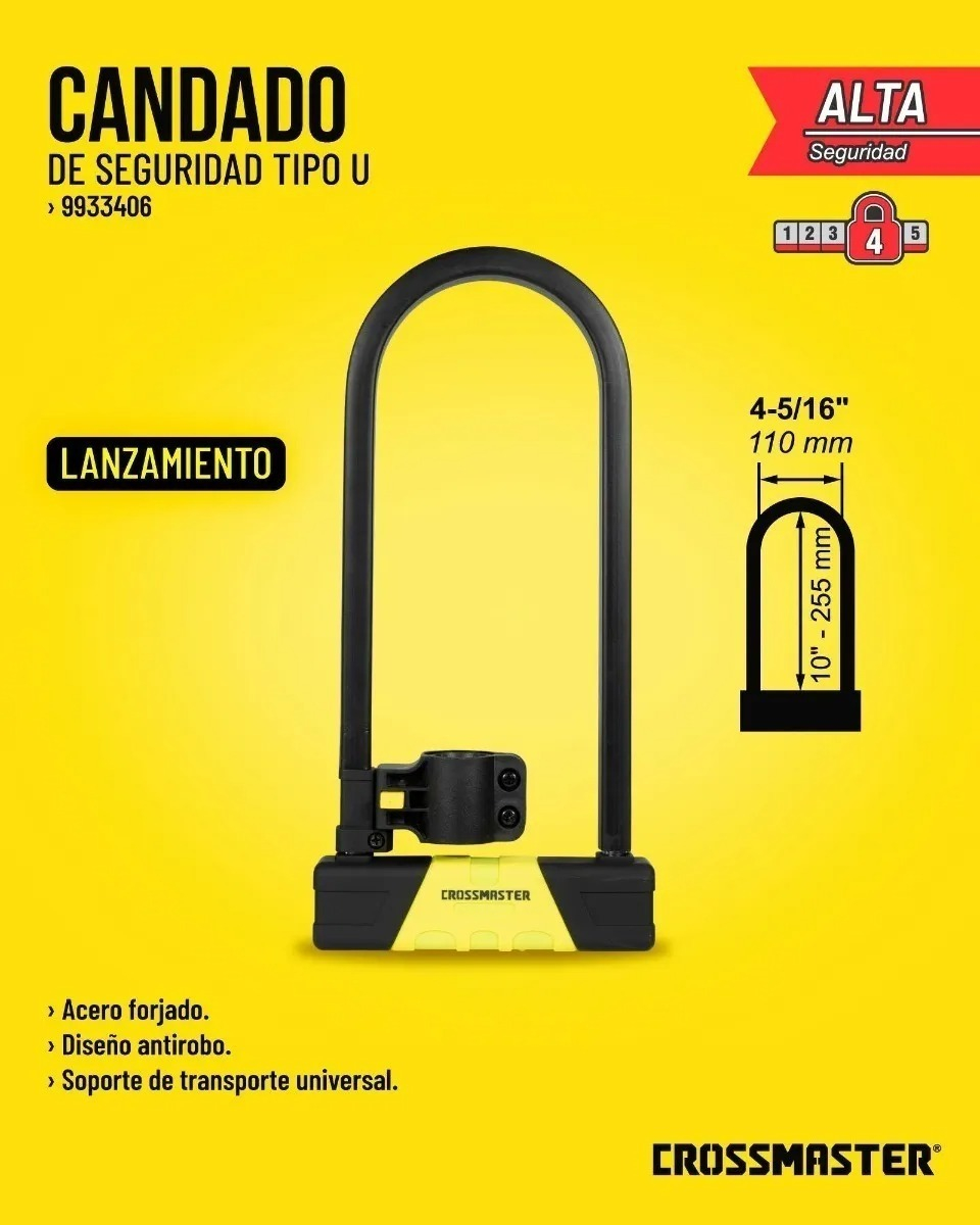 Tranca Candado Para Disco De Freno Con Bloqueo De Botón -sc- - Imagen 4