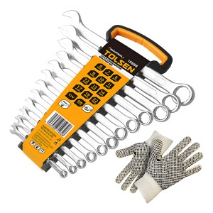 Set Llaves Combinadas Tolsen 6-19mm Cromo Vanadio 12 Piezas