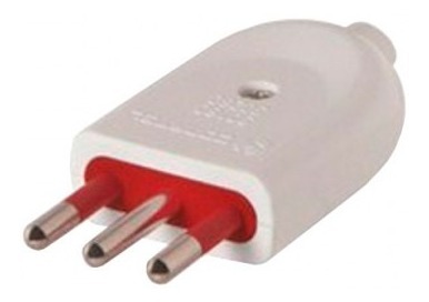 Ficha Macho 3 En Linea 10 Amp Conatel Pack X 6 Blanco -sc- - Imagen 2