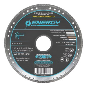 Disco Diamantado Energy Premium 115x1.2x22.2mm Corte Dp115