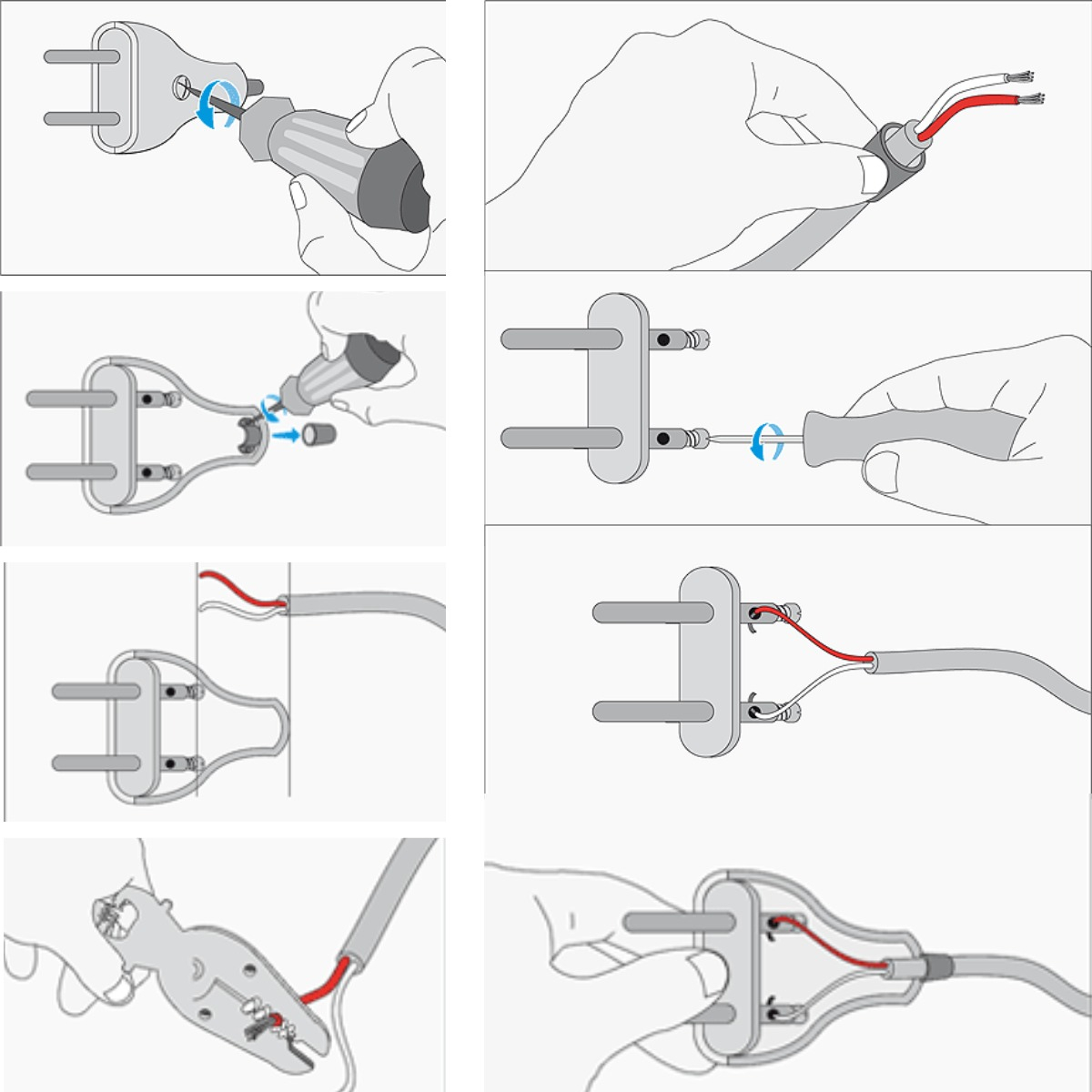 Ficha Macho Modular 2 Polos Sin Tierra 10 Amp Pack X 6 -sc- - Imagen 5