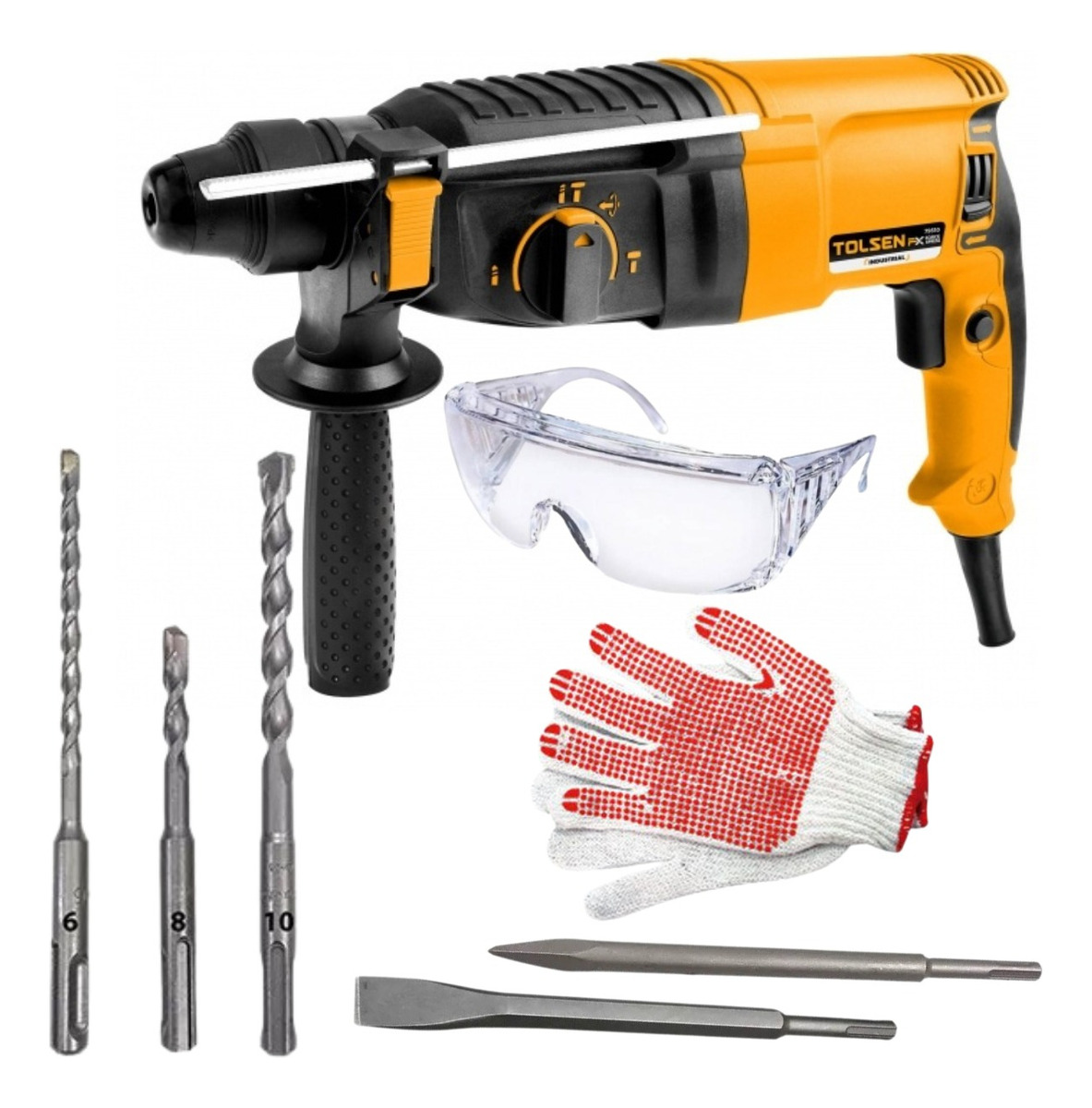 Martillo Rotativo Industrial 800w 26mm 2,8j 50hz Tolsen -sc-