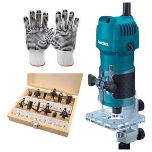 Router Trompo Fresadora 530w Makita 6mm C/guia -sc-