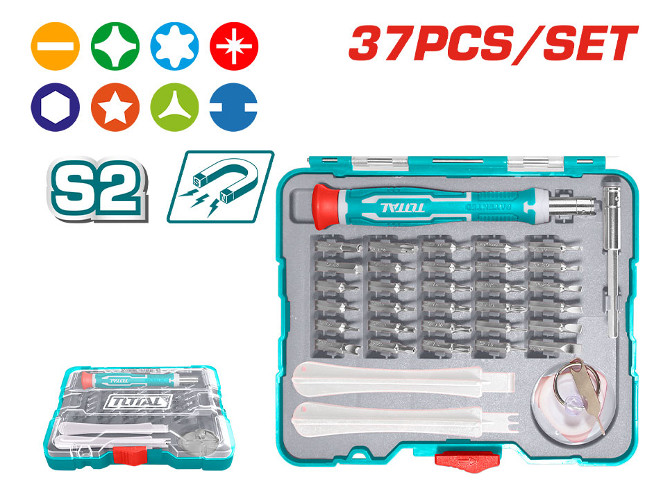 Set Destornilladores A Precisión 37 Piezas Total Total - Imagen 2