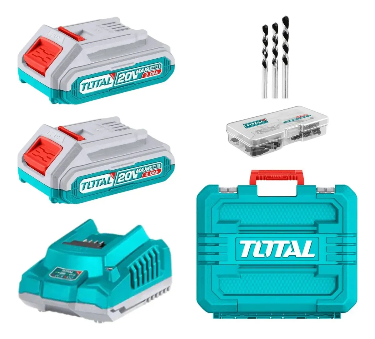 Taladro Percutor Total Tidli20668 20v Con Maleta - Imagen 2