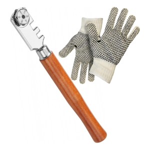 Cortavidrio De Seis Ruedas Tolsen 130mm Mango De Madera -sc-