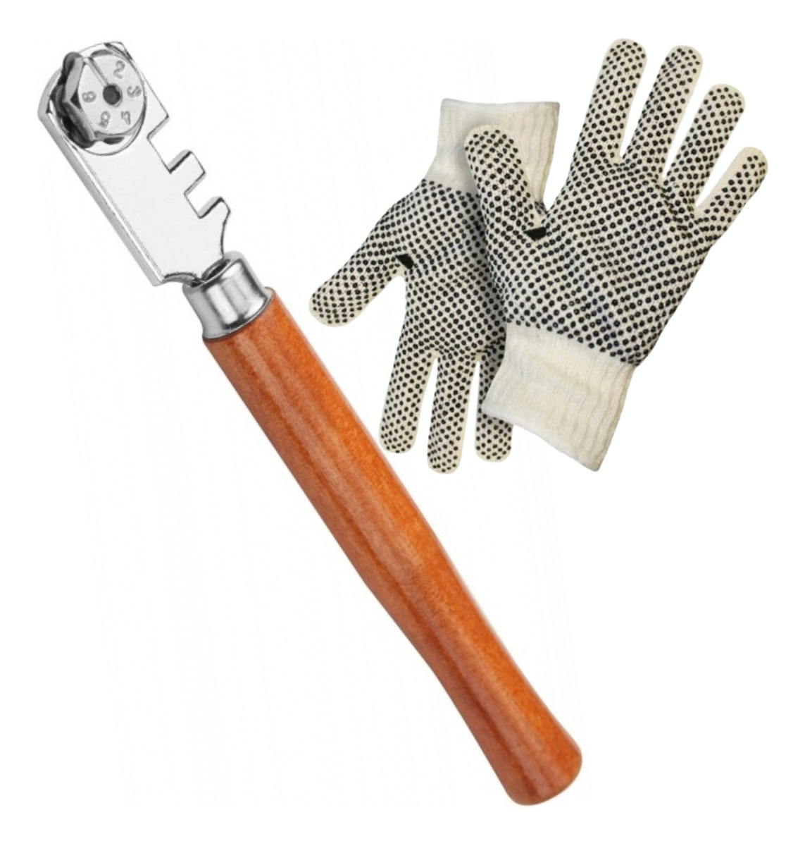 Cortavidrio De Seis Ruedas Tolsen 130mm Mango De Madera -sc-