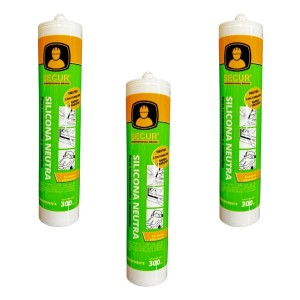 Silicona Neutra Transparente 300ml Oferta X 3 Secur -sc-